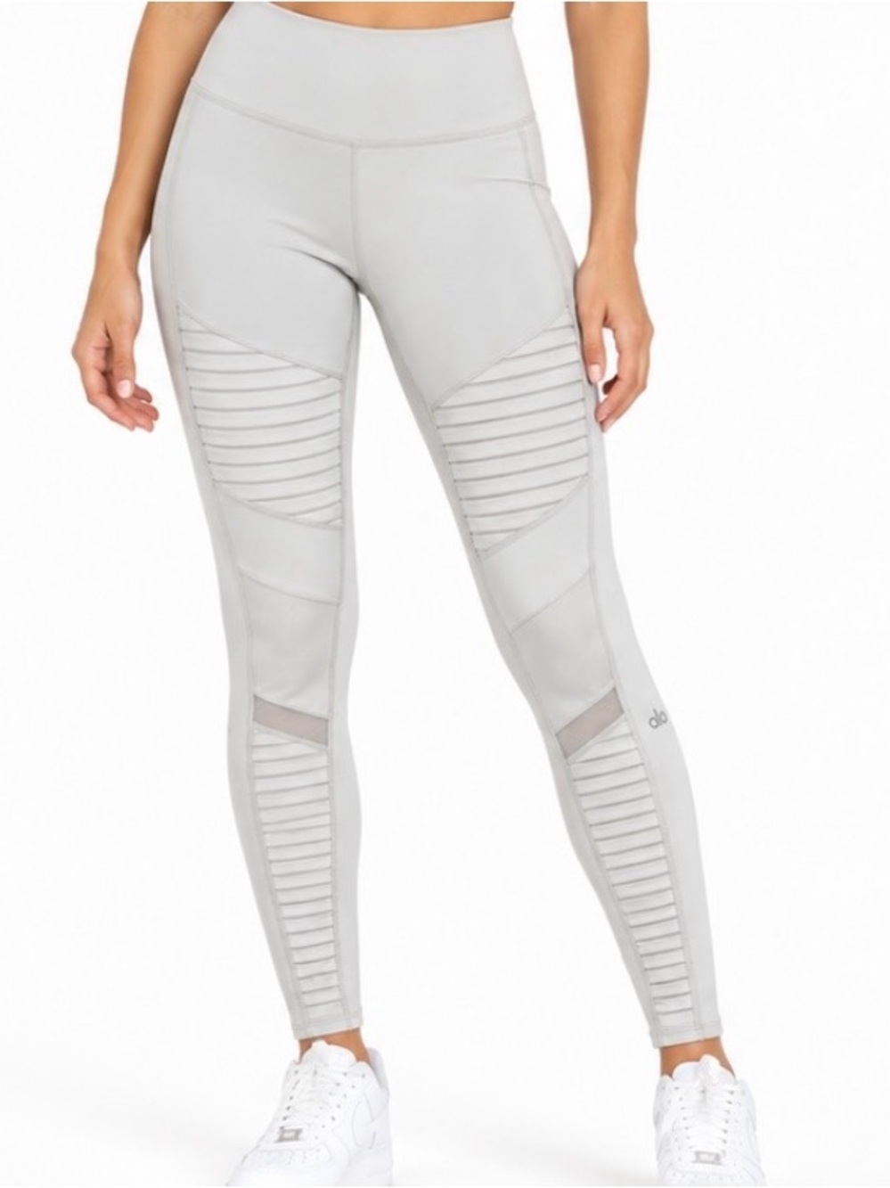 Alo Moto Legging Moto Leggings Gray XS